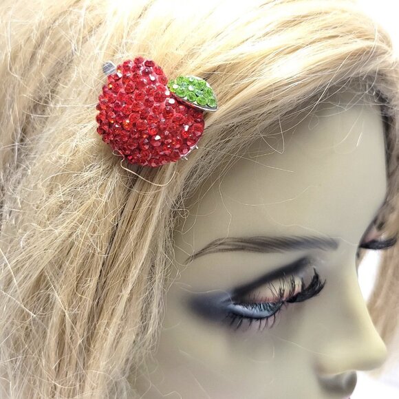 Girls Shiny Hair Clips Red and Pink Hair Clips Magnetic - Picture 3 of 13